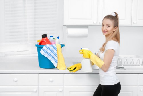 Customer completing a safe carpet cleaning payment