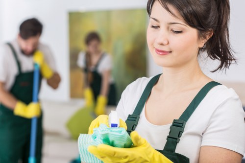Commercial cleaning team maintaining a Bermondsey office interior
