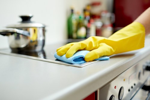 Clean and refreshed carpet surface after deep cleaning