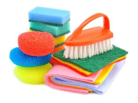 Cleaning process in progress with extraction tools on a carpeted floor
